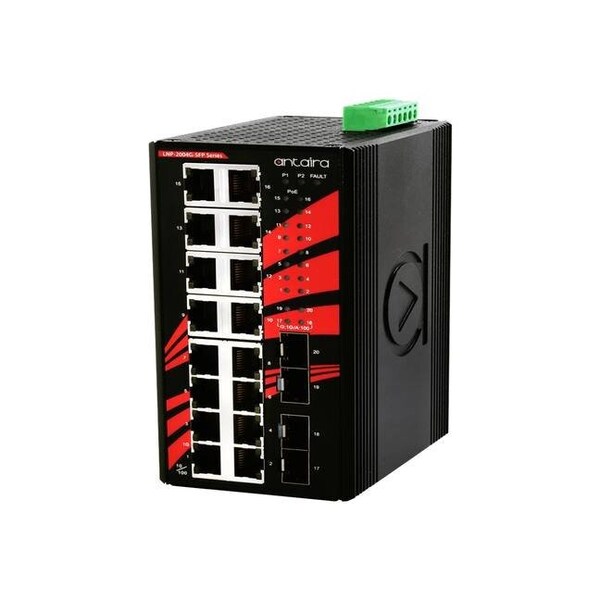 20-Port Industrial PoE+ Gigabit Unmanaged Ethernet Switch